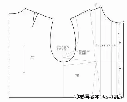 衣身上的三种褶裥设计制版裁剪实例才智服装技术