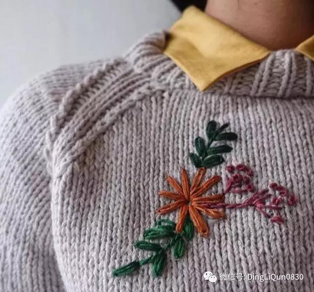 下面小爱给大家分享一种非常简单的针法菊叶绣,用于毛衣刺绣,小技巧学