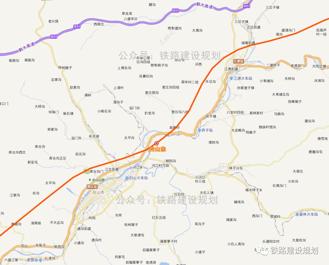 湾沟北站平面布置图▼湾沟北站位置示意图▼8,松江河站沈白铁路引入既