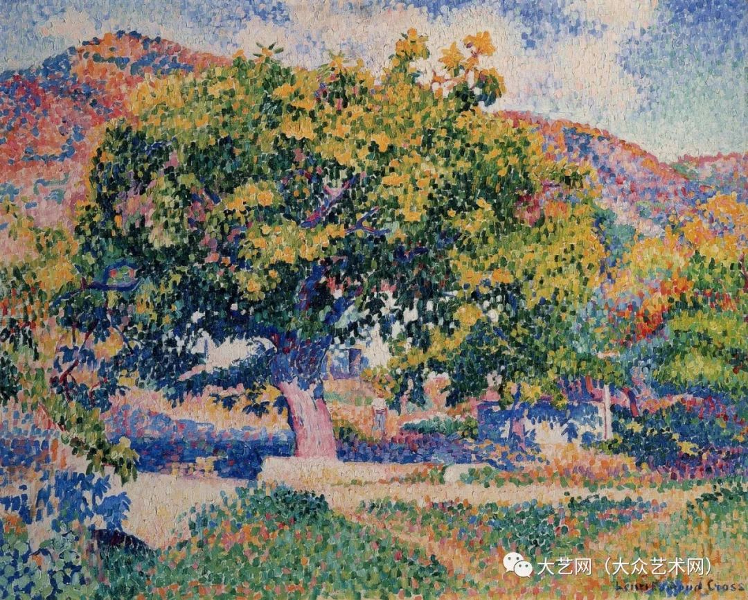 法国后印象点彩派画家 henri-edmond cross 前后时代绘画作品