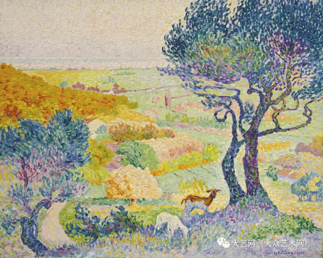 法国后印象点彩派画家 henri-edmond cross 前后时代绘画作品