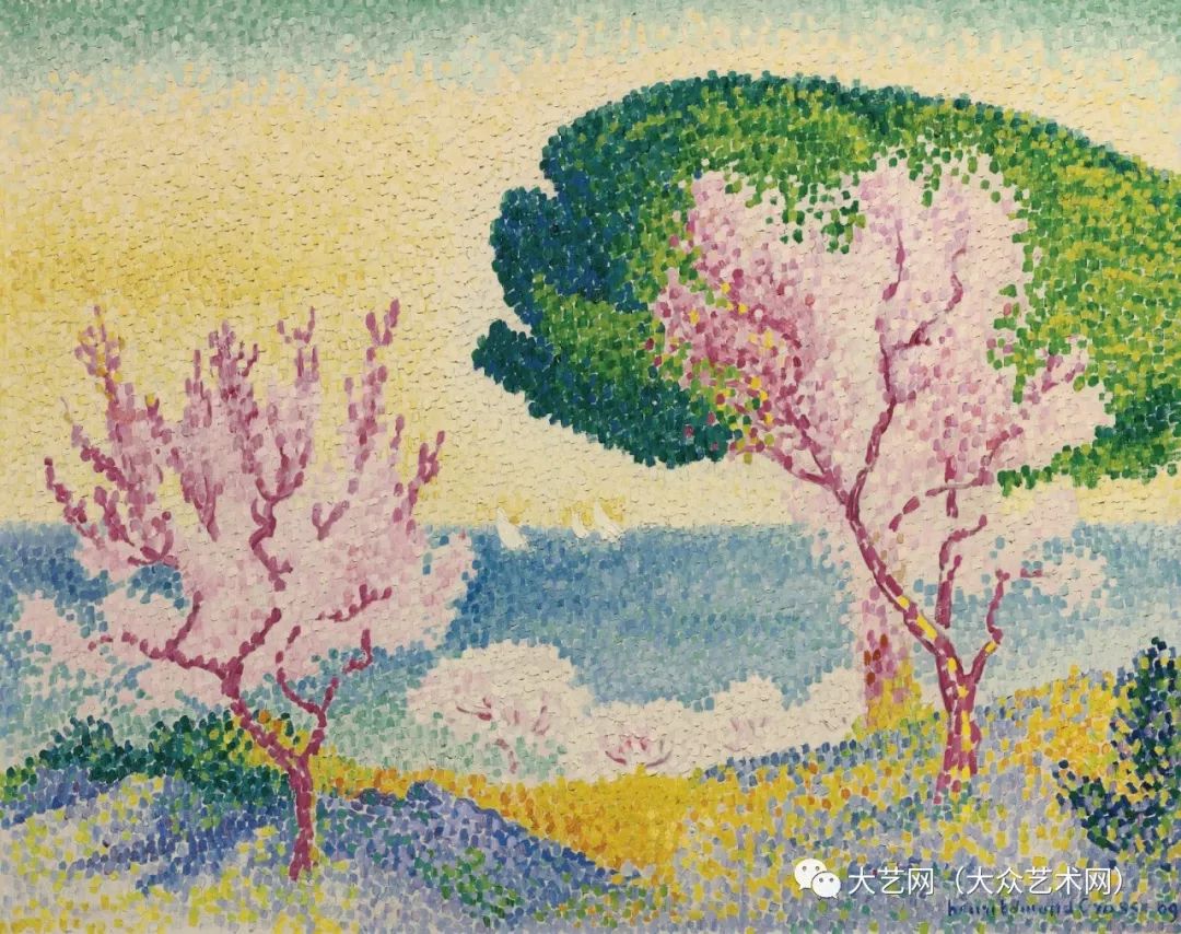 法国后印象点彩派画家 henri-edmond cross 前后时代绘画作品