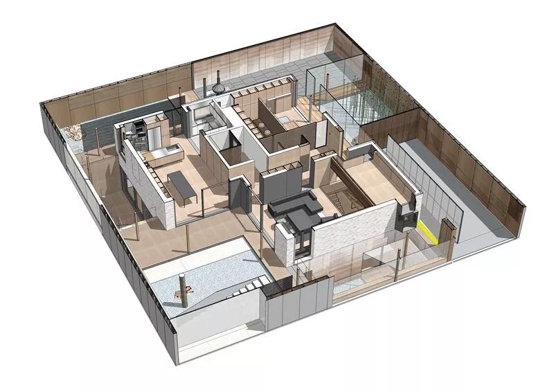 建筑师的私宅长啥样?室内有电梯,回廊连接5个庭院