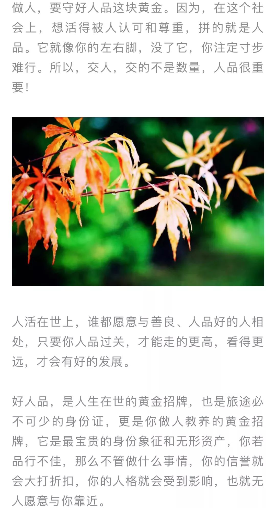 【周末品读】做人,赢在人品!