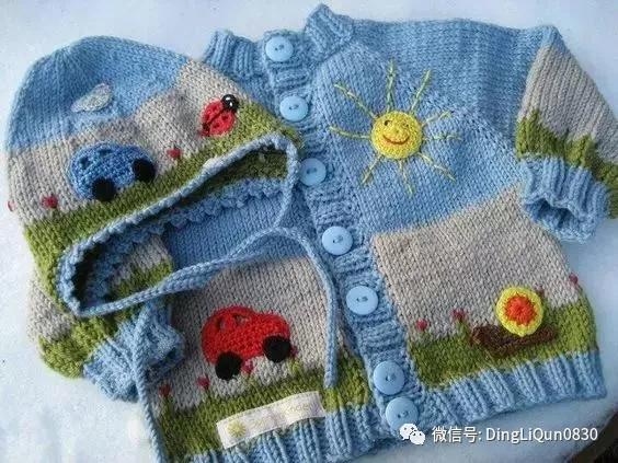 【「刺绣教程」简单好看的宝宝毛衣绣，附多种针法】 简单毛衣刺绣
