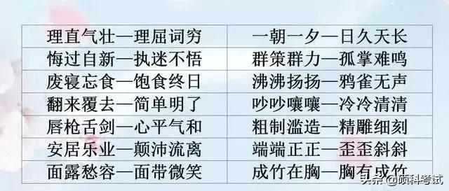 脍炙人口的近义词和反义词_小学语文1 6年级近义词 反义词分类汇总 太全了,赶(3)