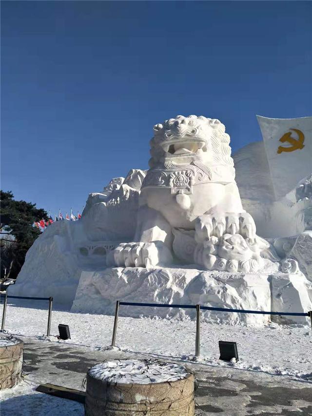 盛世中华,雕塑公园这座雪雕在长春市内最养眼