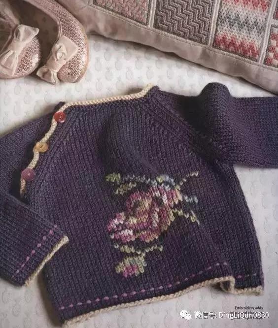 「刺绣教程」简单好看的宝宝毛衣绣,附多种针法