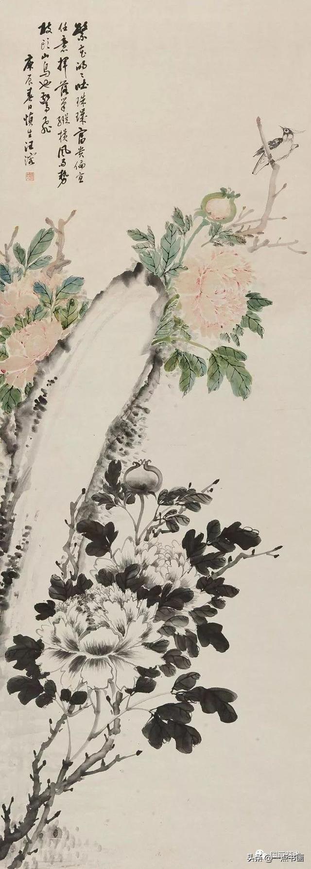 幽禽对语—汪溶丨国画精品欣赏_花鸟画