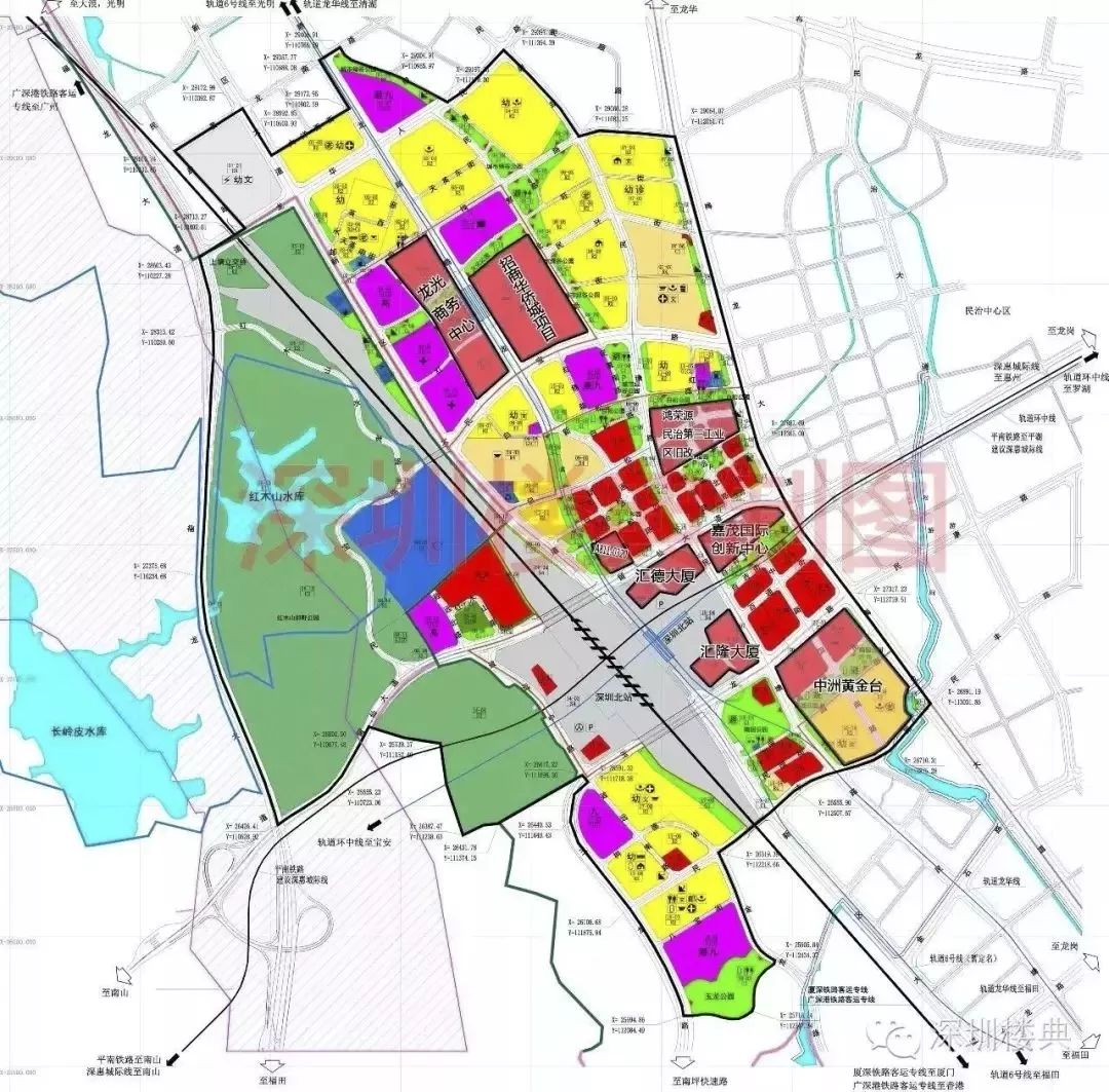 深圳北站商务中心区轨道交通:目前已建成的有地铁11号线和穗深城际,在