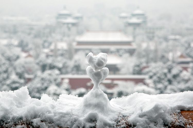 2020初雪(三)景山,北海,故宫角楼比美