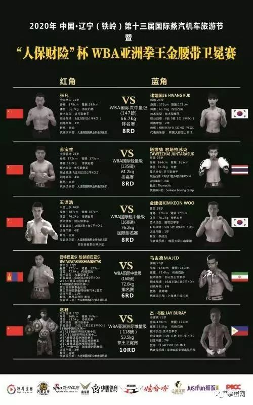 今日直播:WBA亚洲拳王金腰带卫冕赛(1月6日1