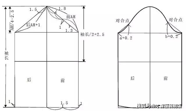 八种袖子原型的制版教程有纸样图 才智服装制版