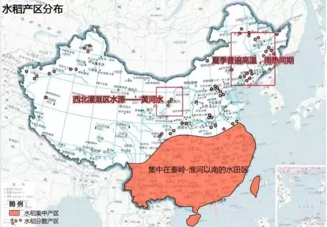 中国农业大地图:玉米,小麦,水稻,花生,大豆主产区一目