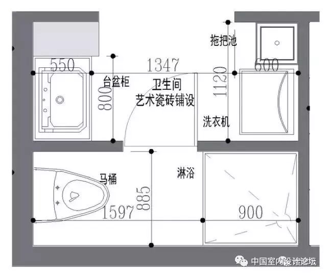 (3), 四式分离:浴室 洗漱 厕位 家务间 在四式分离的卫生间内,活动