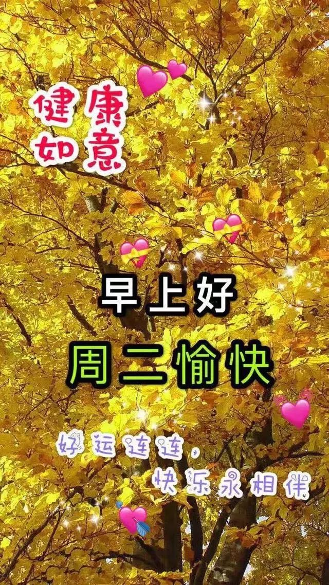 星期二最新漂亮早上好祝福问候语图片,小寒暖心的早上