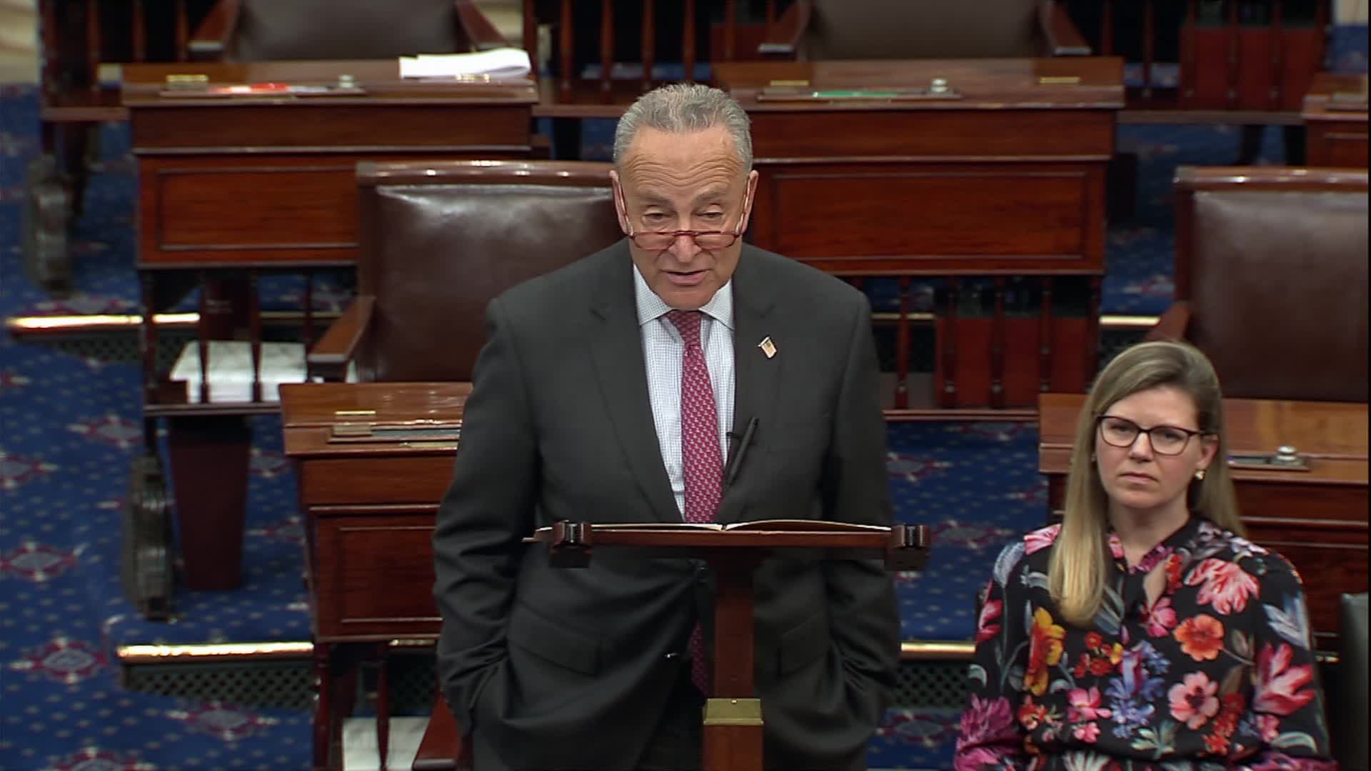 参议院民主党领袖查克·舒默(chuck schumer)在参议院发言时说,如果有