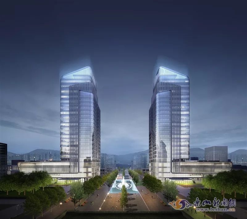 双子塔封顶作为乐山未来cbd地标型建筑,双子塔以升级全市产业发展为