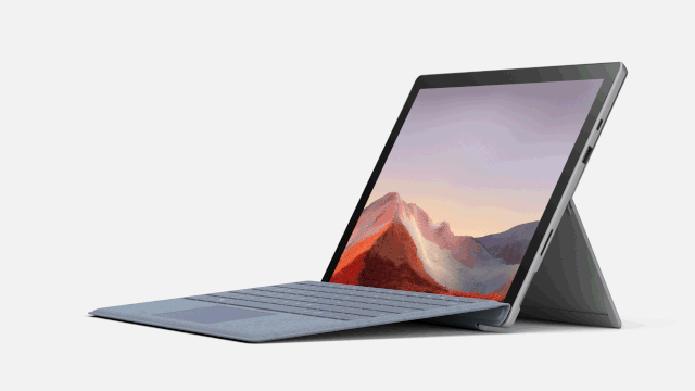 这次的surface pro 7除了延续了经典的亮铂金和典雅黑两种配色之外还