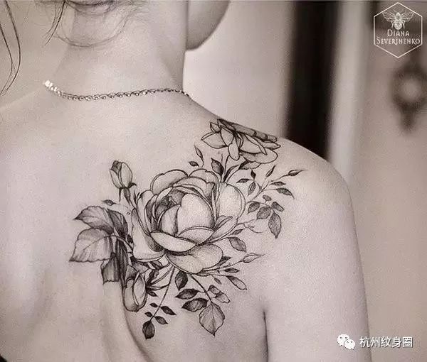 tattoo纹身素材黑玫瑰