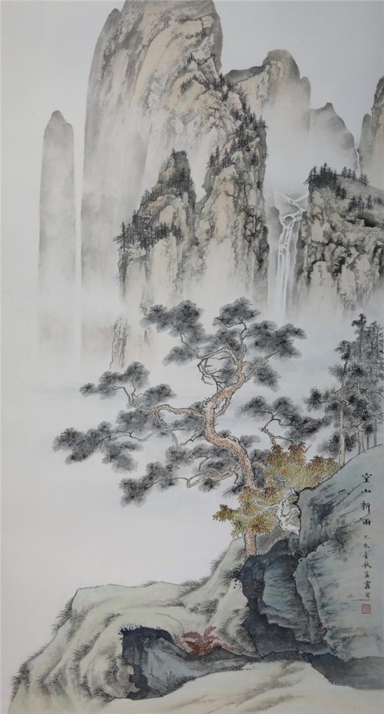 叩门北宗—山水画作品展及研讨会在北京人民美术出版社美术馆开幕