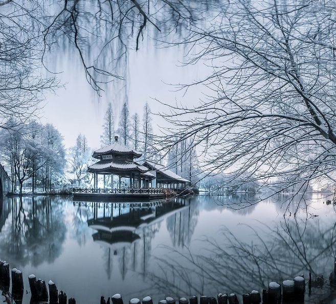 诗词鉴赏古诗词里的夜雪让诗意在夜雪中飘散