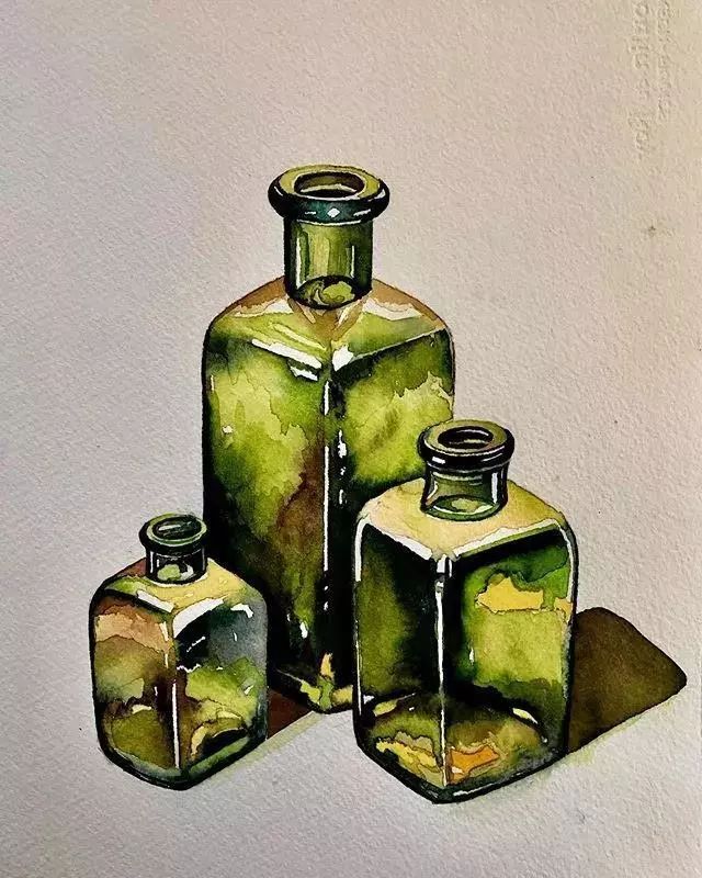 作品分享|水彩的玻璃质感