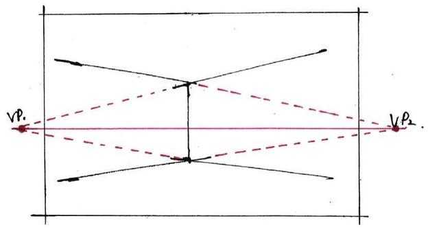 成角透视(两点透视)画法讲解,画家必学基础