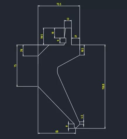各式各样的折弯机上下模cad尺寸你用过几个
