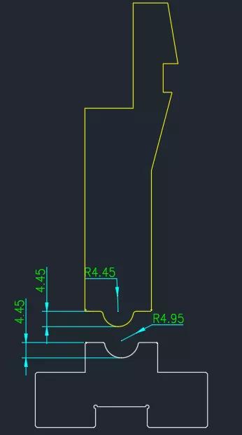各式各样的折弯机上下模cad尺寸你用过几个