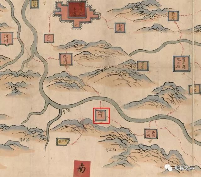 甘肃舆图(局部)《甘肃全图》,为1864年编撰的《大清一统舆地全图》26