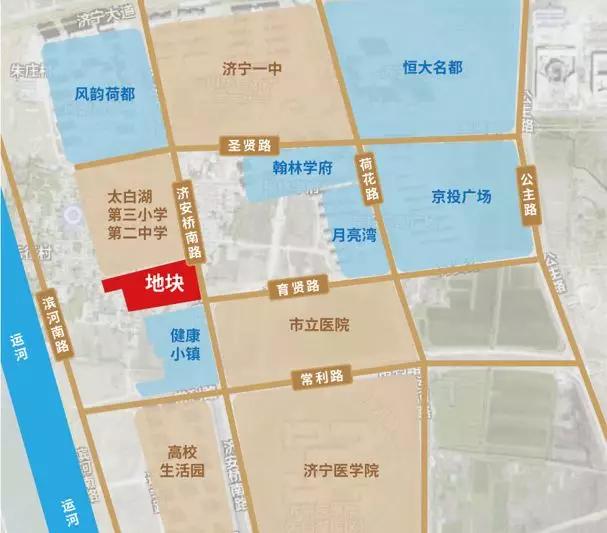 咫尺运河名校围拢丨济宁太白湖新区李集片区住宅地块即将挂牌