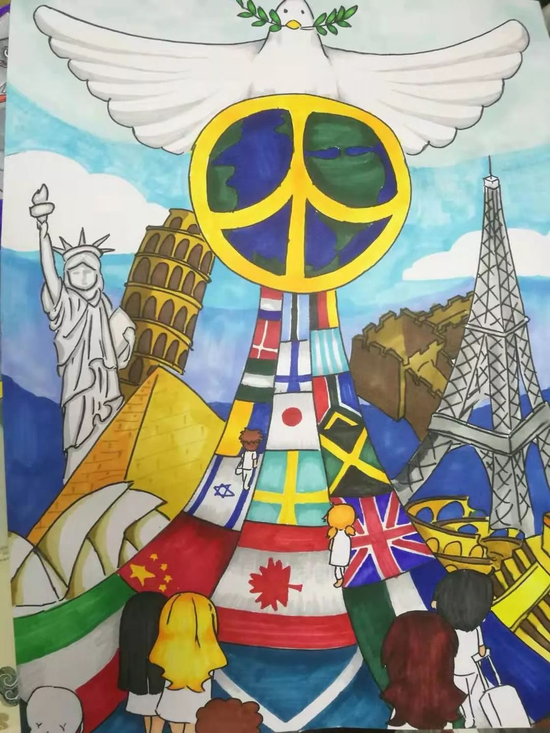 和平之旅——世界和平海报作品征集,白云华附获四项大奖!