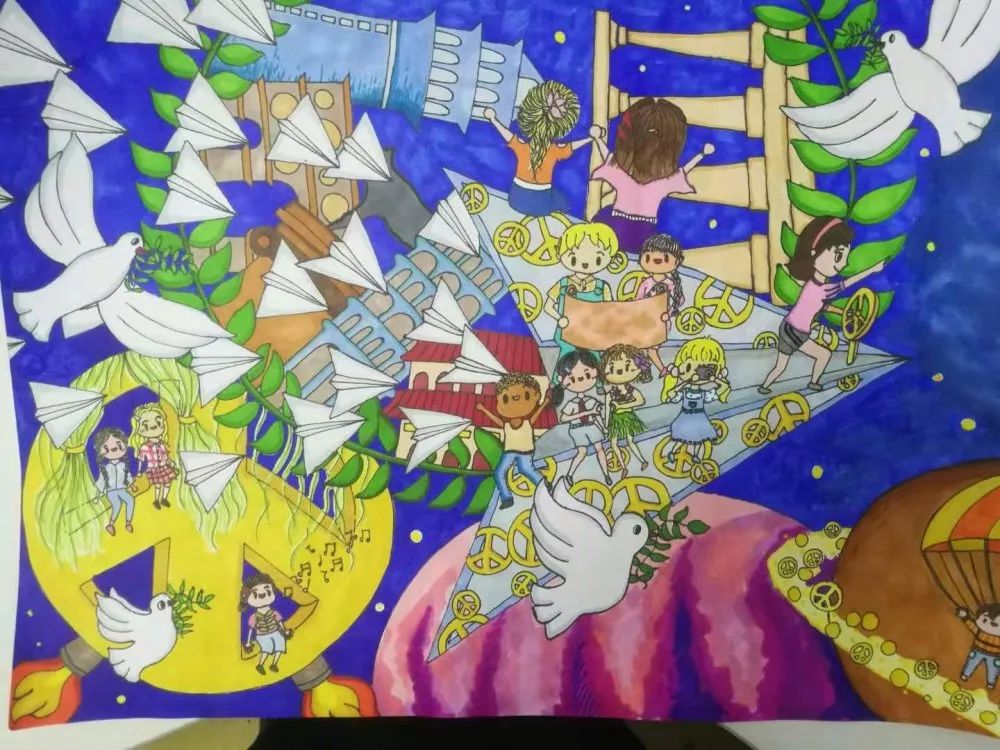 和平之旅——世界和平海报作品征集,白云华附获四项大奖!