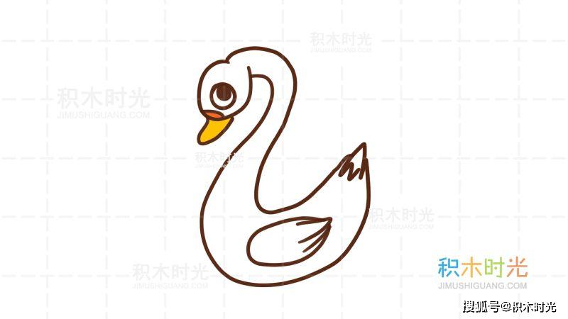 鹅简笔画教程,画鹅简笔画