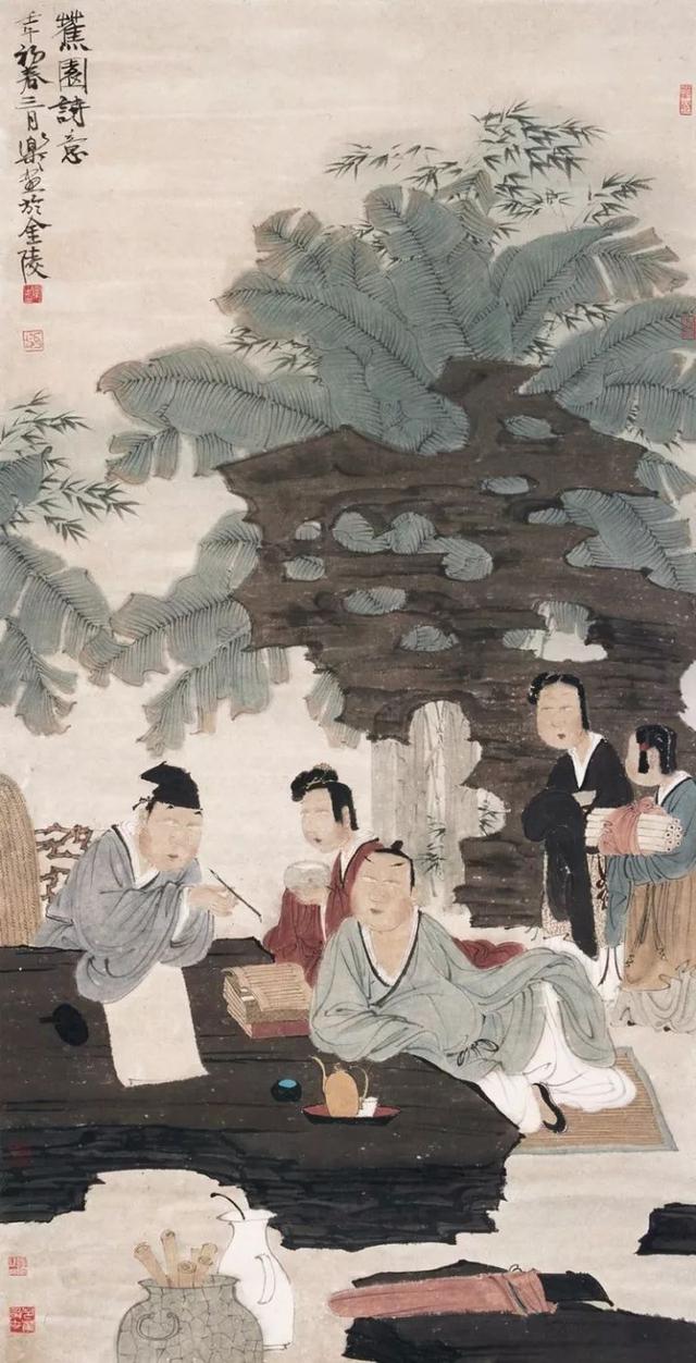 擅长工笔人物画法师承陈老莲徐乐乐