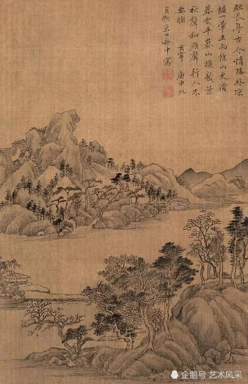 明代华亭画派代表人董其昌精品山水画