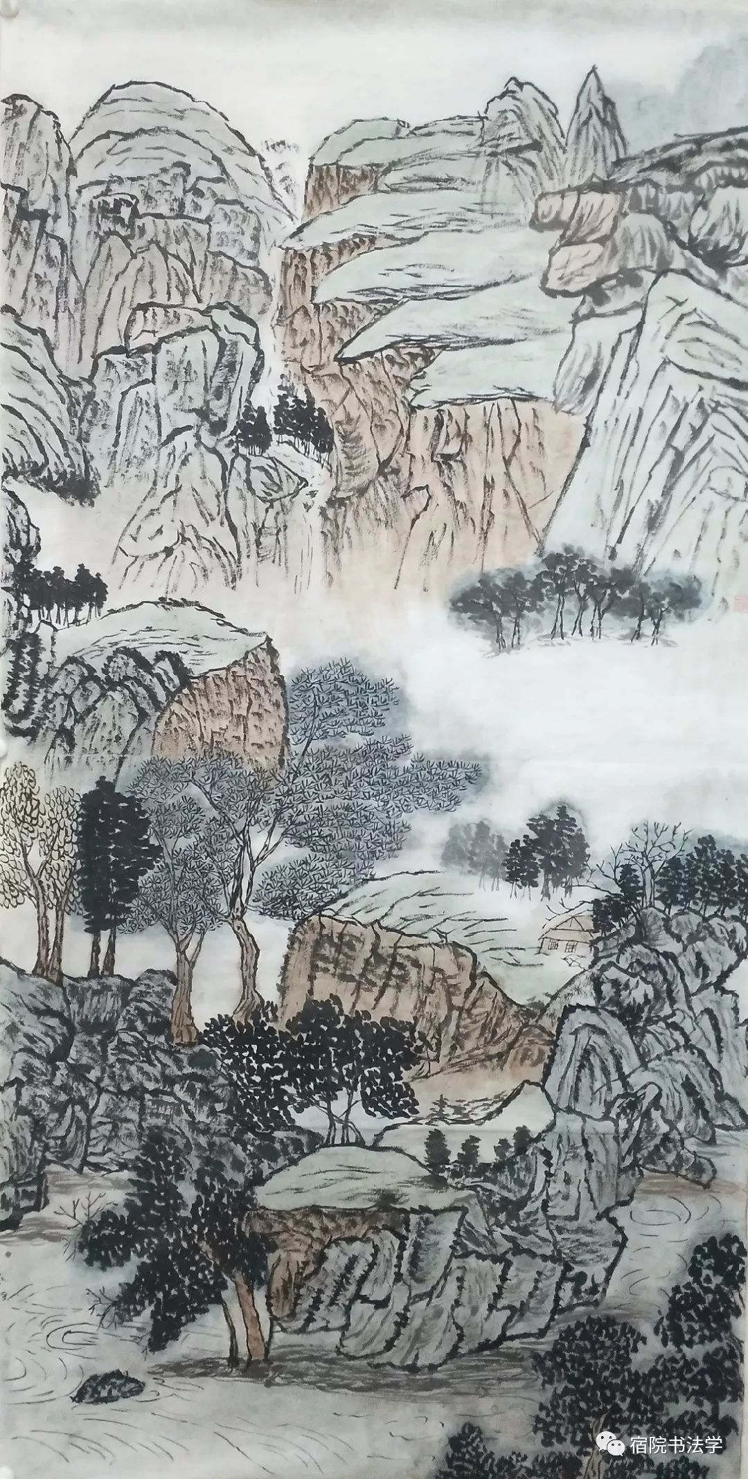 17书法学一班浅绛山水画结课作业