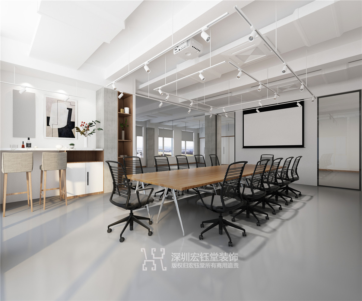 600平科技公司总部办公室装修设计方案