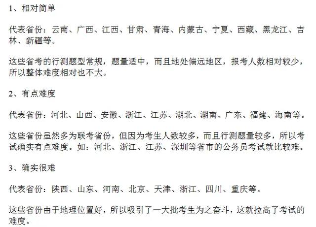 全国公务员考试难度排行榜!哪个省份最难考?