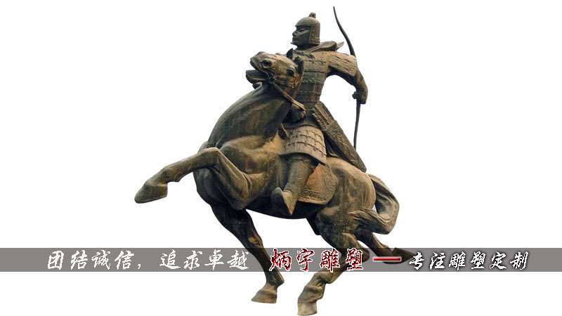 古代骑马将军雕塑,骑马人物雕塑,人物铜雕像