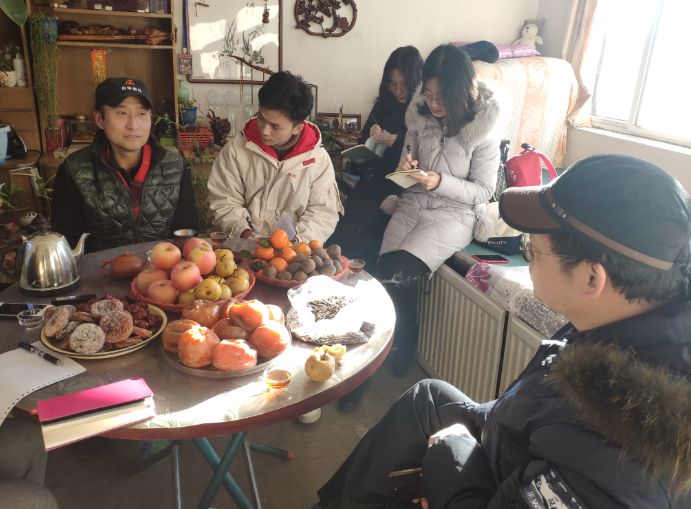 天津市蓟县,对2019年暑期参加木雕技艺培训的学员杨长祥进行了回访