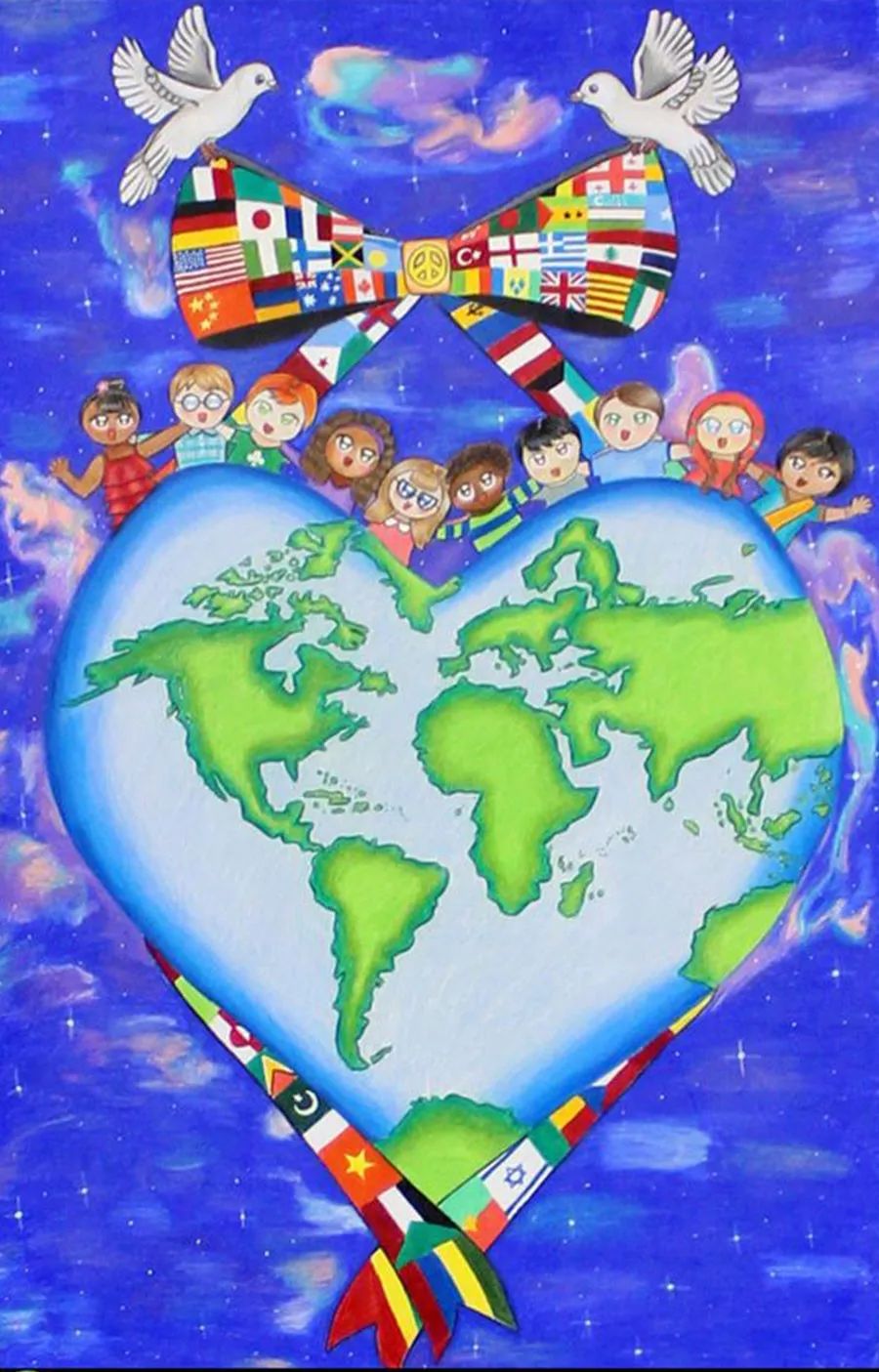 儿童画创意丨"世界和平"主题作品精选