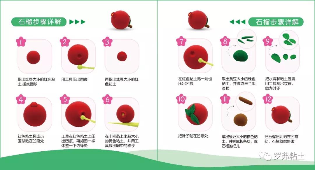 罗弗超轻粘土教程水果王国石榴