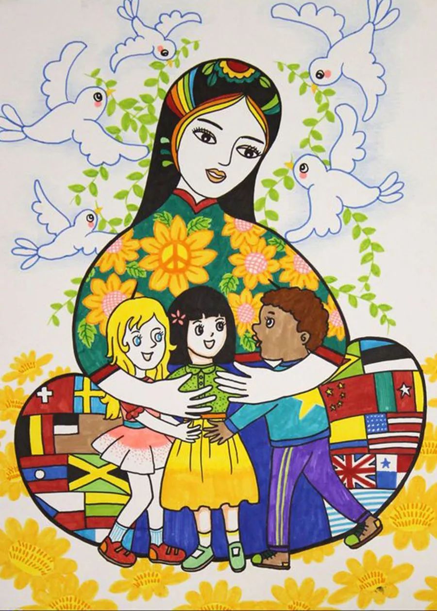 儿童画创意丨世界和平主题作品精选