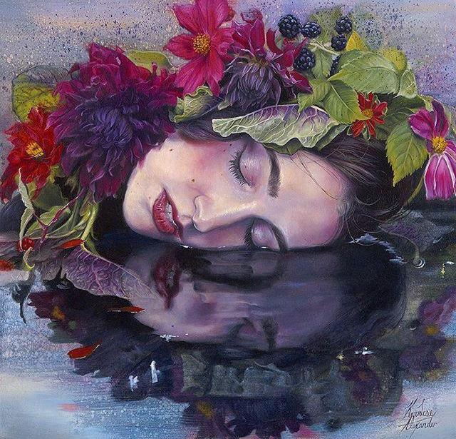 美国艺术家kari-lise alexander超写实主义女性绘画欣赏