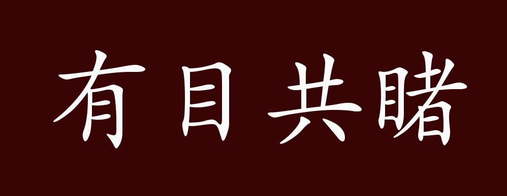 有目共睹的出处释义典故近反义词及例句用法成语知识