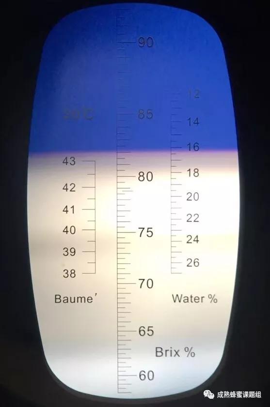蜂蜜波美表,这种波美表上面,有测定溶液波美度对应的该种类溶液的浓度