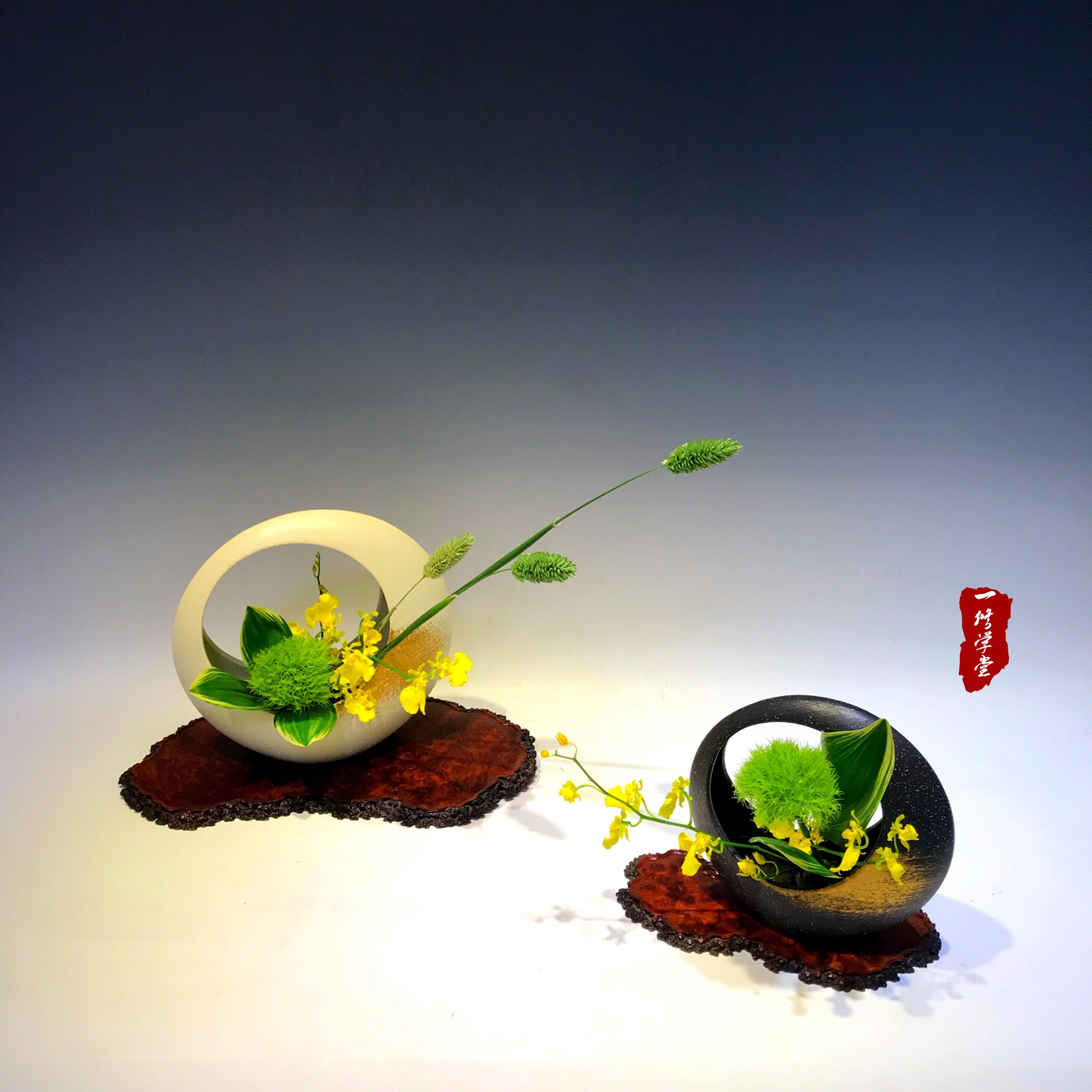 小原流入门课||花意匠开放式花型图案例 小原流入门课||花意匠开放式花型图案例