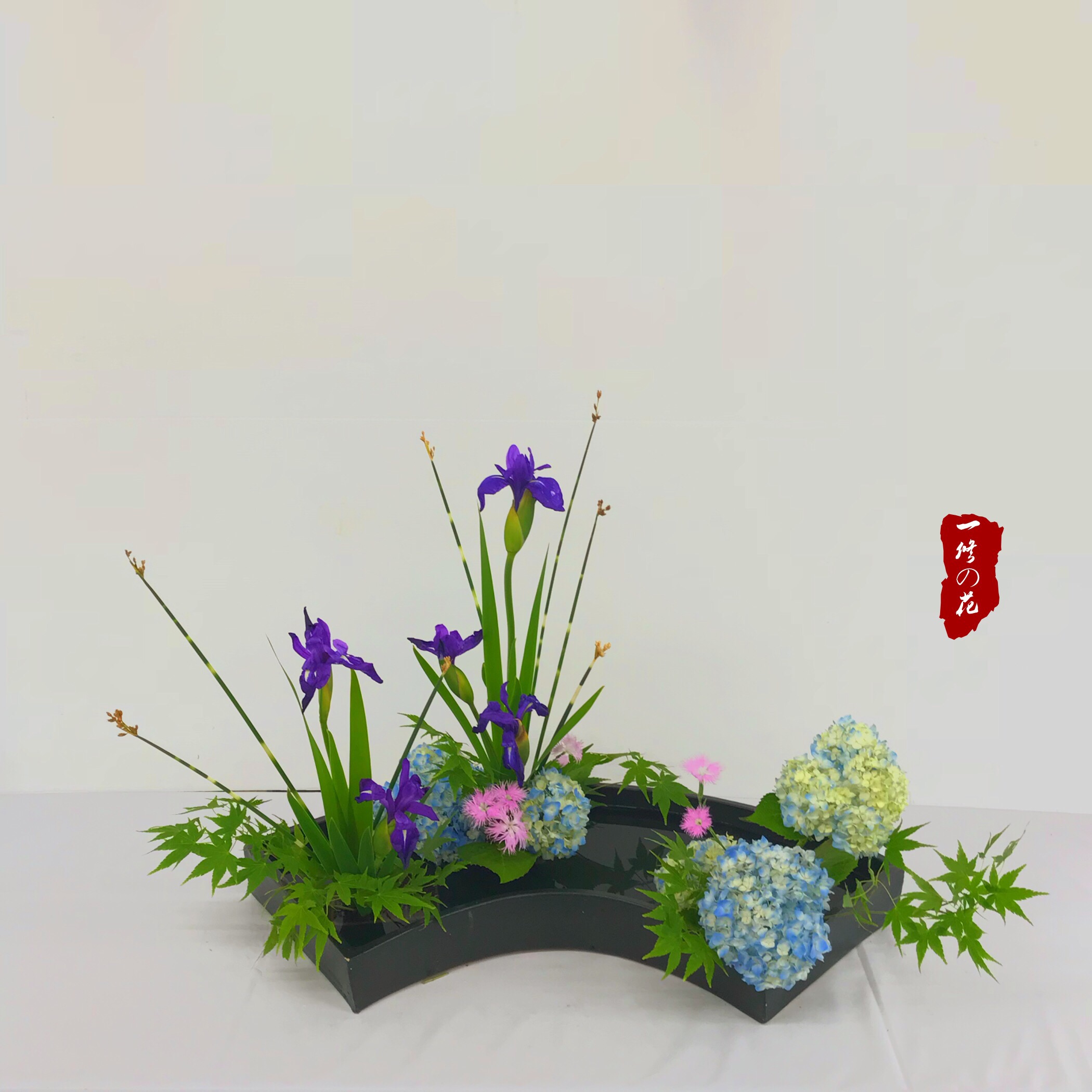 小原流入门课||花意匠开放式花型图案例 小原流入门课||花意匠开放式花型图案例